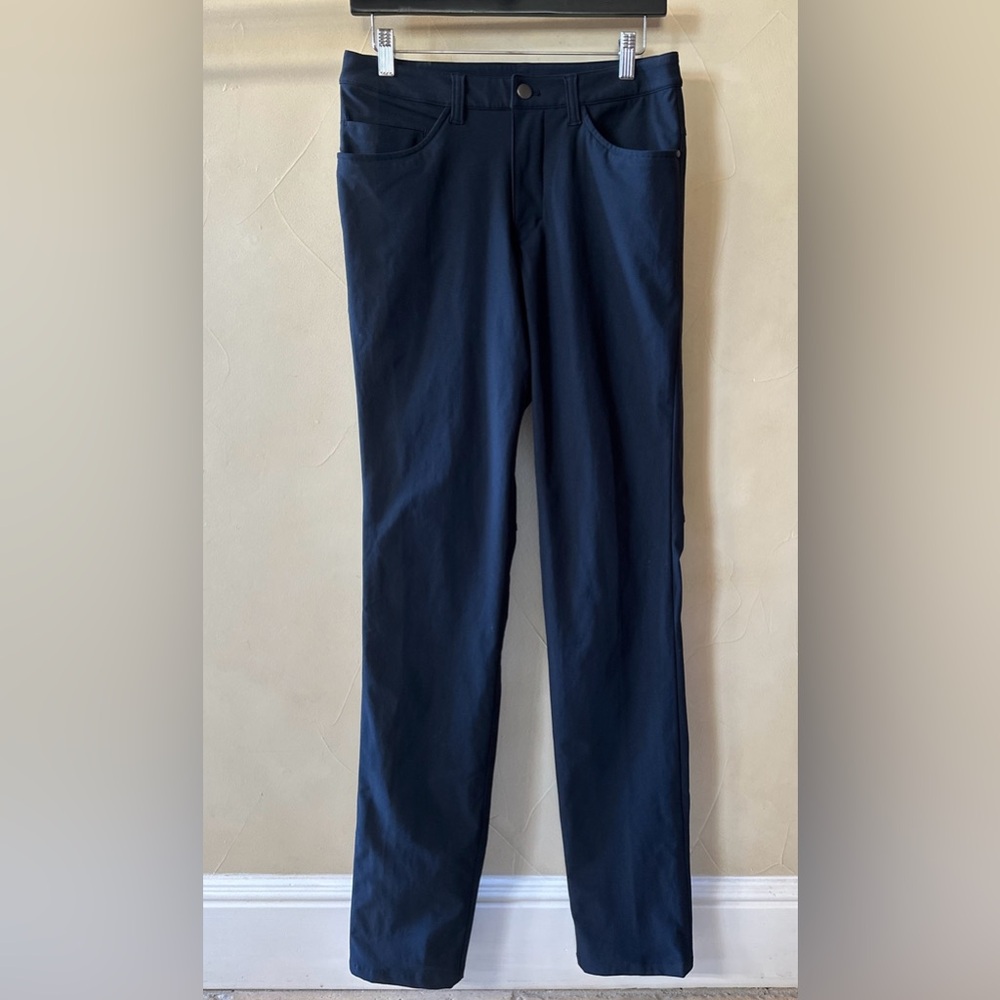 Lululemon Men’s ABC Pants 28 Tall Black Warpstreme LM5468 five pockets